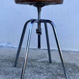 Vintage 1960s JIDÉ workshop stool with adjustable height