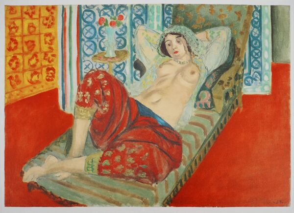 Henri Matisse : Nu au pantalon rouge - Lithographie signée