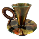 70s ceramic candle holder