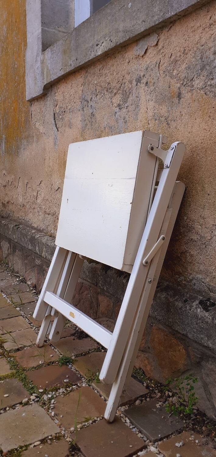 Vintage folding children's desk in lacquered wood from the 70s
