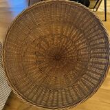 Rattan basket armchair from the 50s