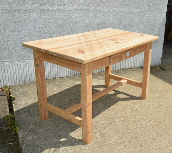 Natural wood farm table