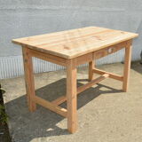 Natural wood farm table