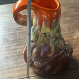 Vintage Vallauris Glazed Ceramic Pitcher, 30 cm High
