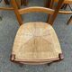 6 solid wood straw-seated Louis Philippe chairs, oak, 20th century.