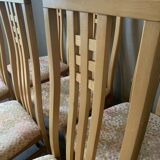 Magnificent set of 6 Italian high back dining chairs from the 20th century