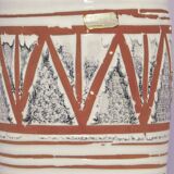Vintage medium white geometric west germany vase scheurich