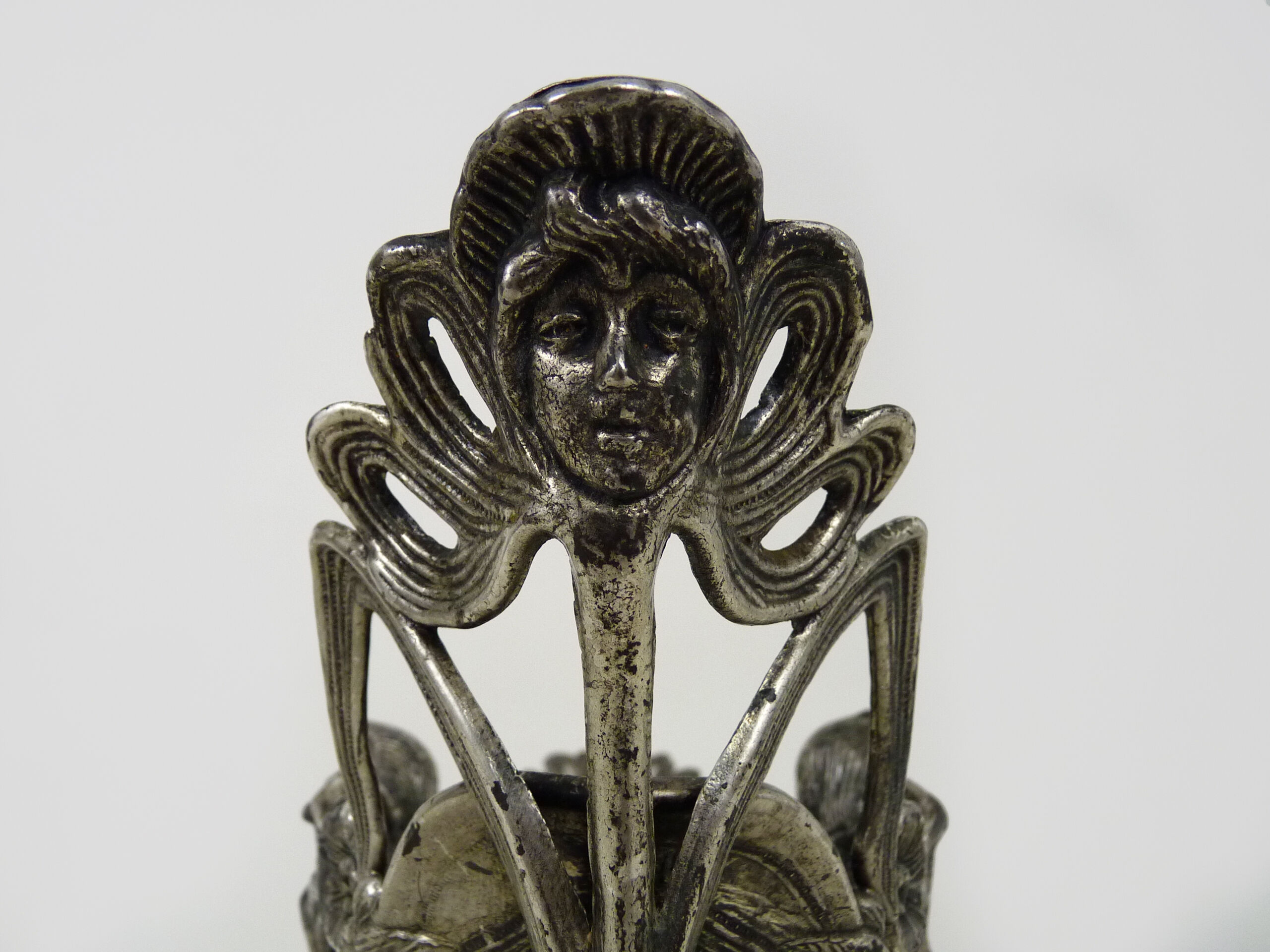 Silver bronze planter Art Nouveau era
