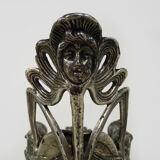Jardinière en bronze argenté époque Art Nouveau