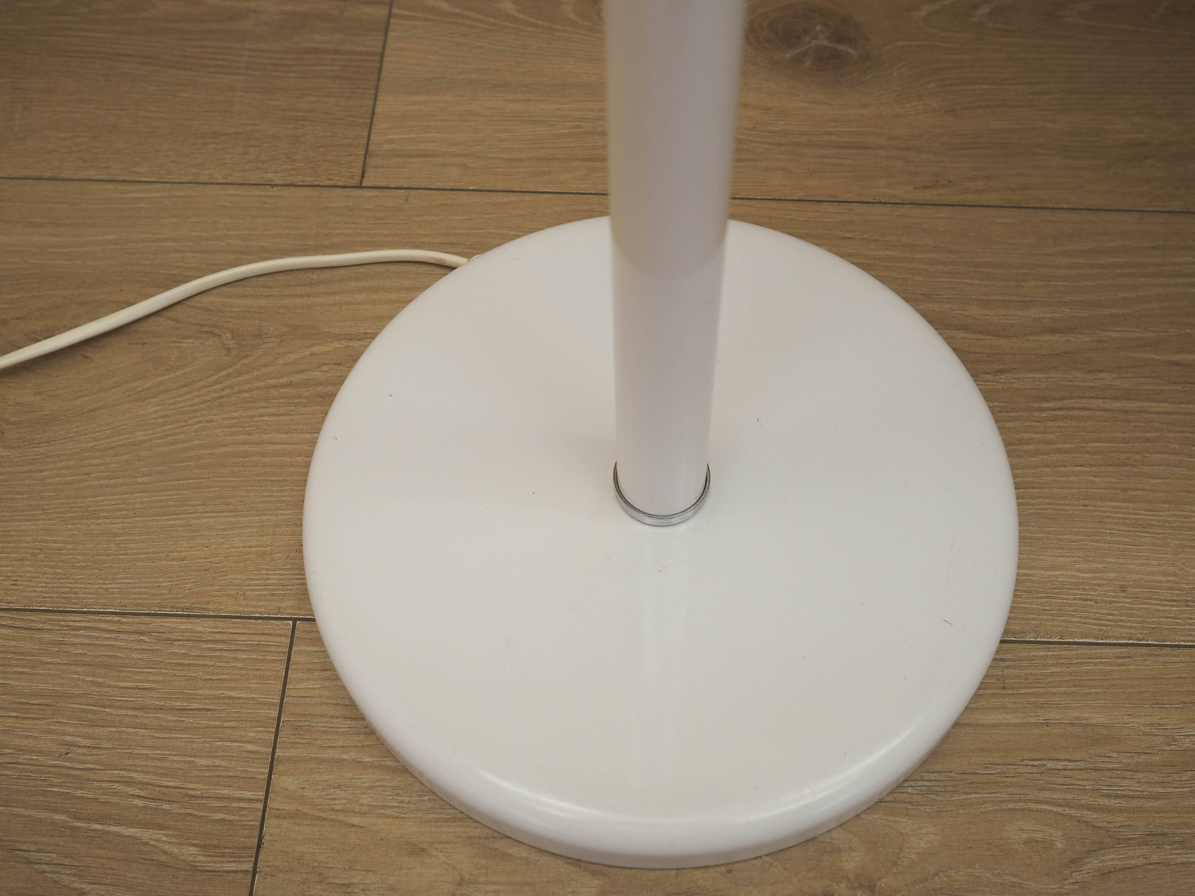 White metal floor lamp, Danish Modern, 1970s