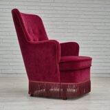 1970s, Danish easy chair, original very good condition, furniture velour.