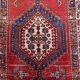 Antique Serab wool runner, crimson field & stepped medallions, c. 1920s — 93 × 204 cm — 1C1284