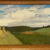 Signed oil-landscape