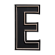 Lettre publicitaire XL avec néon éclairage "E"