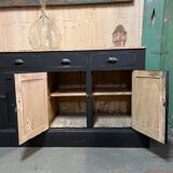 Black patinated workshop sideboard