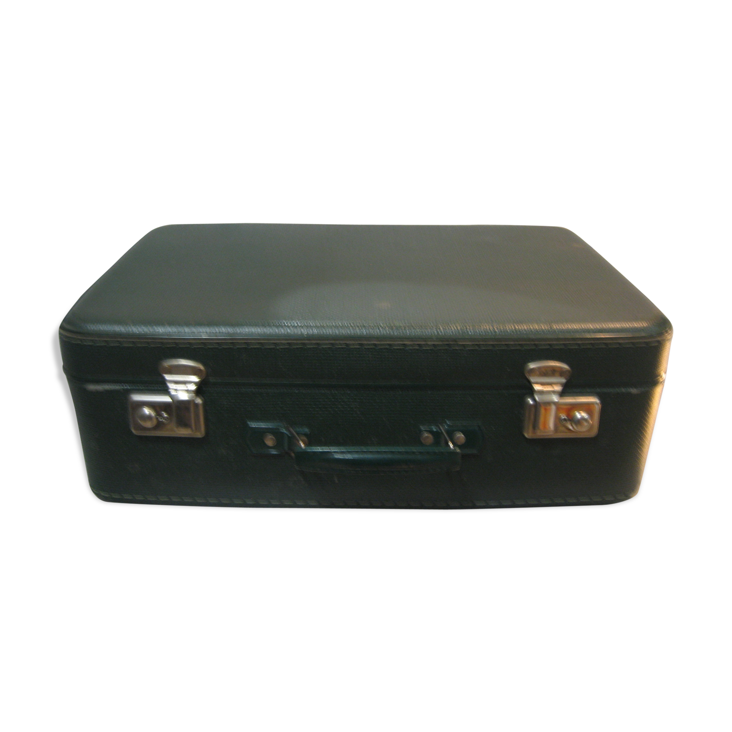 Dark green suitcase