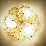 Lampe fleur en cristal Ernst Palme, années 1970