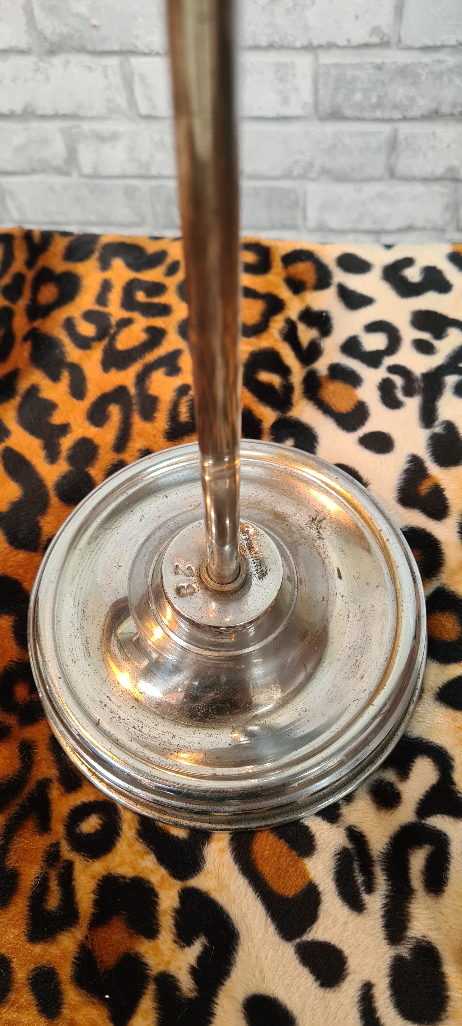 Desk lamp 1920 nickel plated . 58x 35