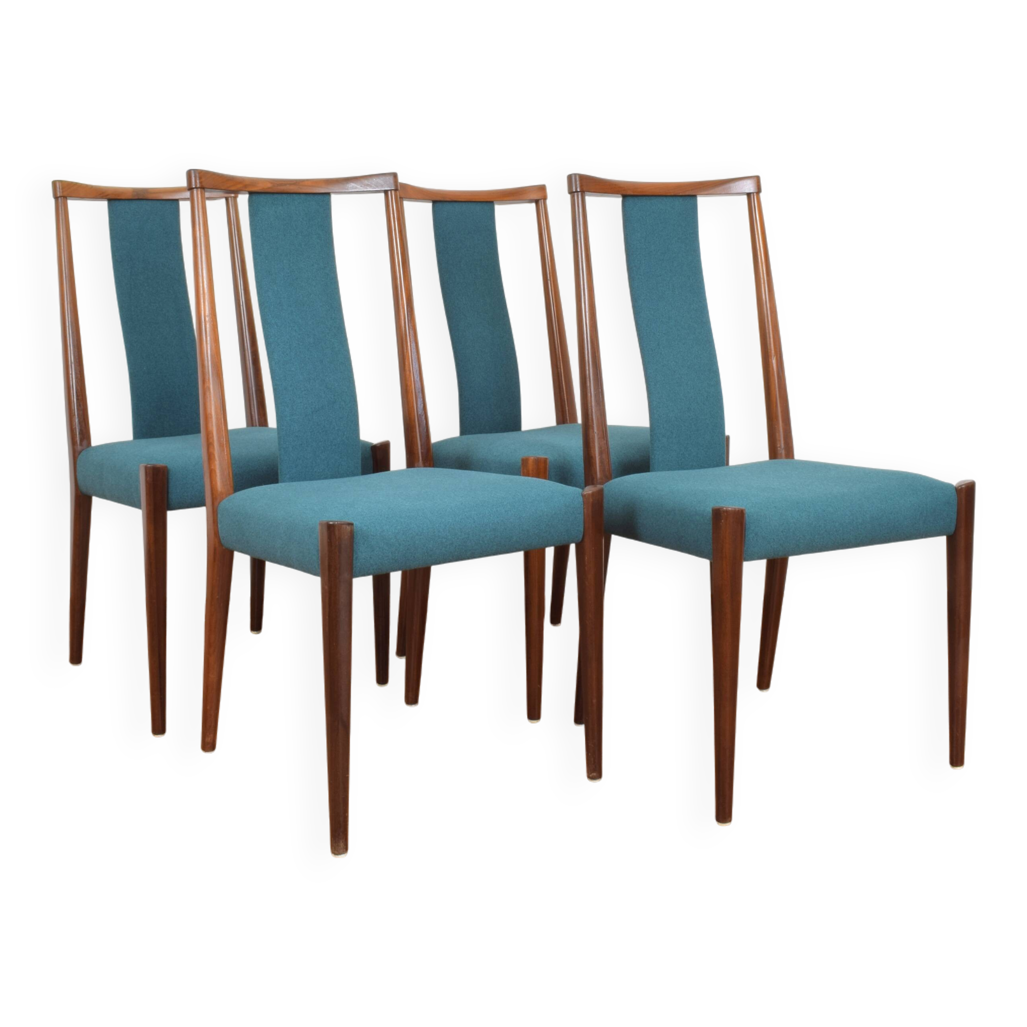 Chaises de salle à manger en teck danois du milieu du siècle, années 1960, lot de 4