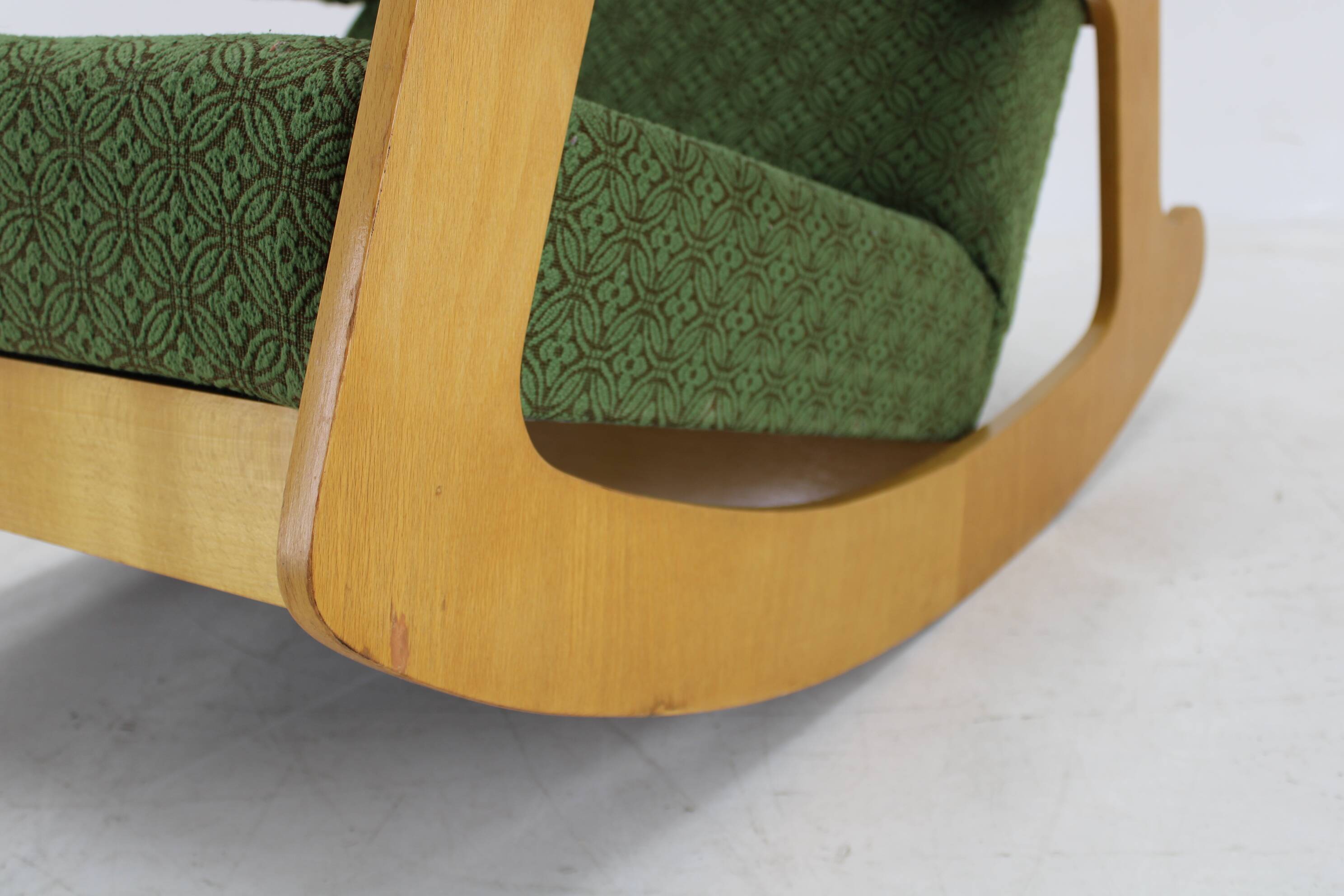 1970s Large Rare Brutalist Rocking Chair, Czechoslovakia