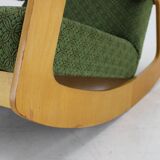 1970s Large Rare Brutalist Rocking Chair, Czechoslovakia