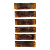 Set of 6 contemporary handcrafted glass paste knife holders