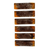 Lot de 6 porte-couteaux pâte de verre fabrication artisanale contemporain