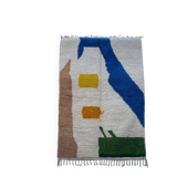 Handmade, handcrafted pure wool rug, size 160 x 240 cm, colorful