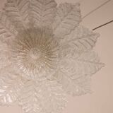 Ischia, Murano Clear trasparent Vintage Glass Ceiling Light, 1970s