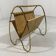 Brass & rattan magazine holder 1950’s