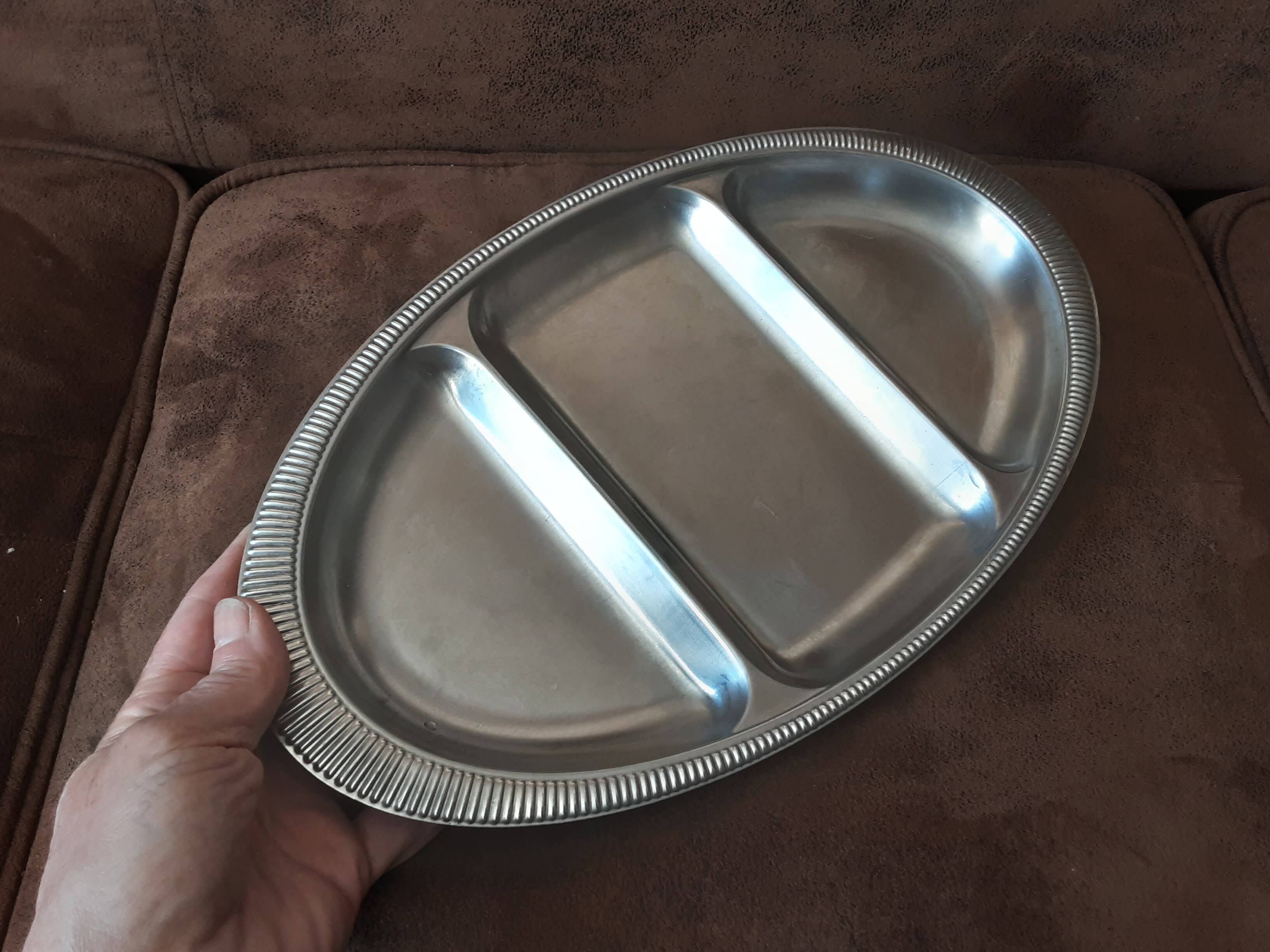Metal compartment dish