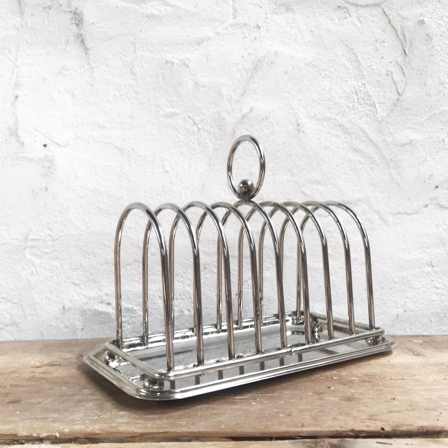 Silver metal toast door