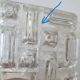 Pair of vintage chrome wall lights with square globes, Italian Targetti 1970.