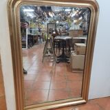 Old mirror Louis Philippe gilded mirror with mercury 124×88cms