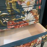 Decorated and patinated bedside tables