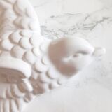 Set of three swallows in white earthenware