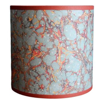 French handmade marbled paper lampshade