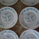 18 assiettes fleurs bleues veronica Arcopal vintage