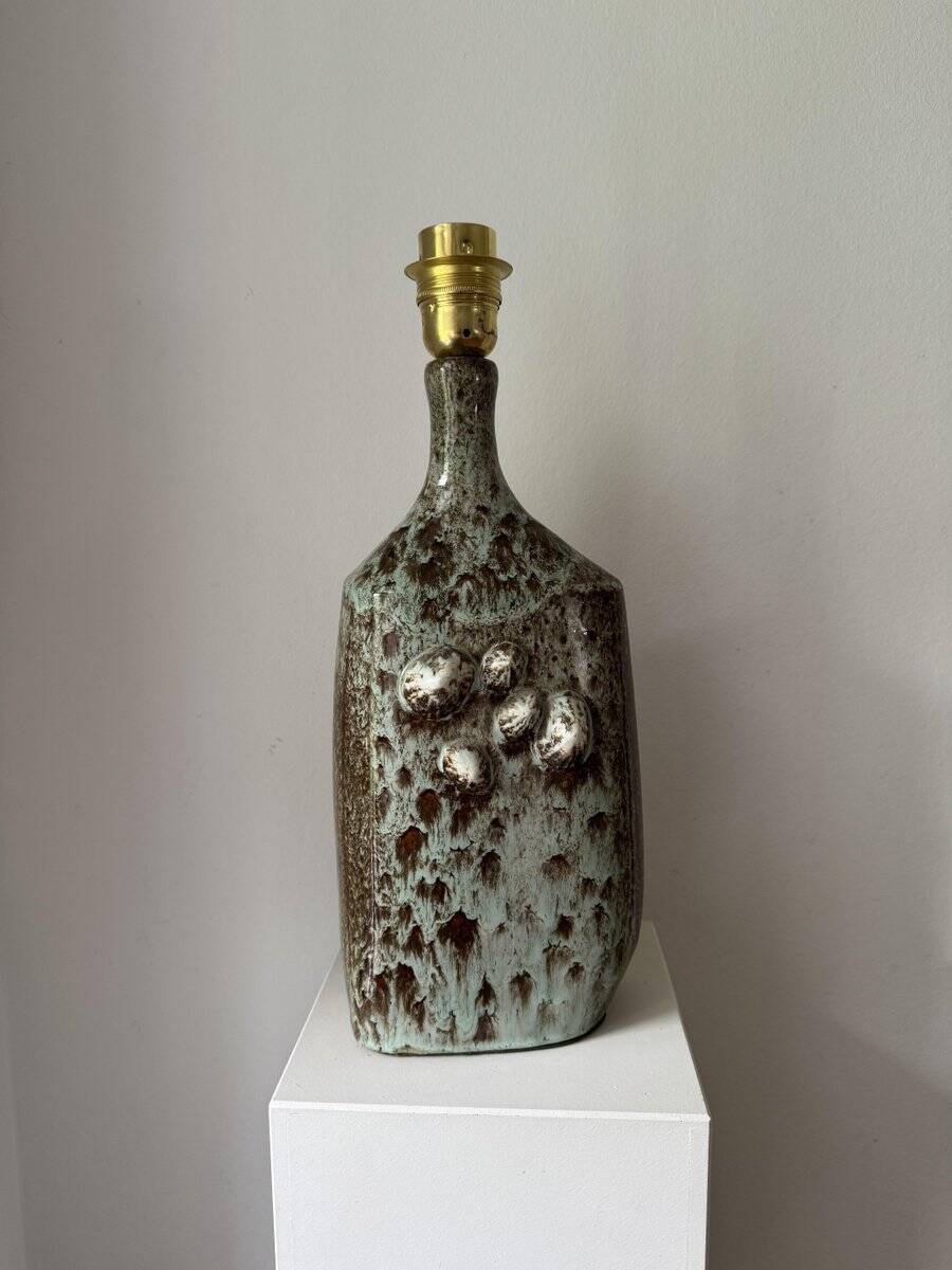 Danish studio ceramic lamp foot, 1960s