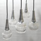 Chandelier suspension waterfall 5 globes Philips 1960-70