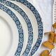 6 Flat plates Terre de fer Longchamp model René Made in France