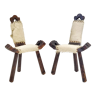 Pair of vintage brutalist chairs 1960