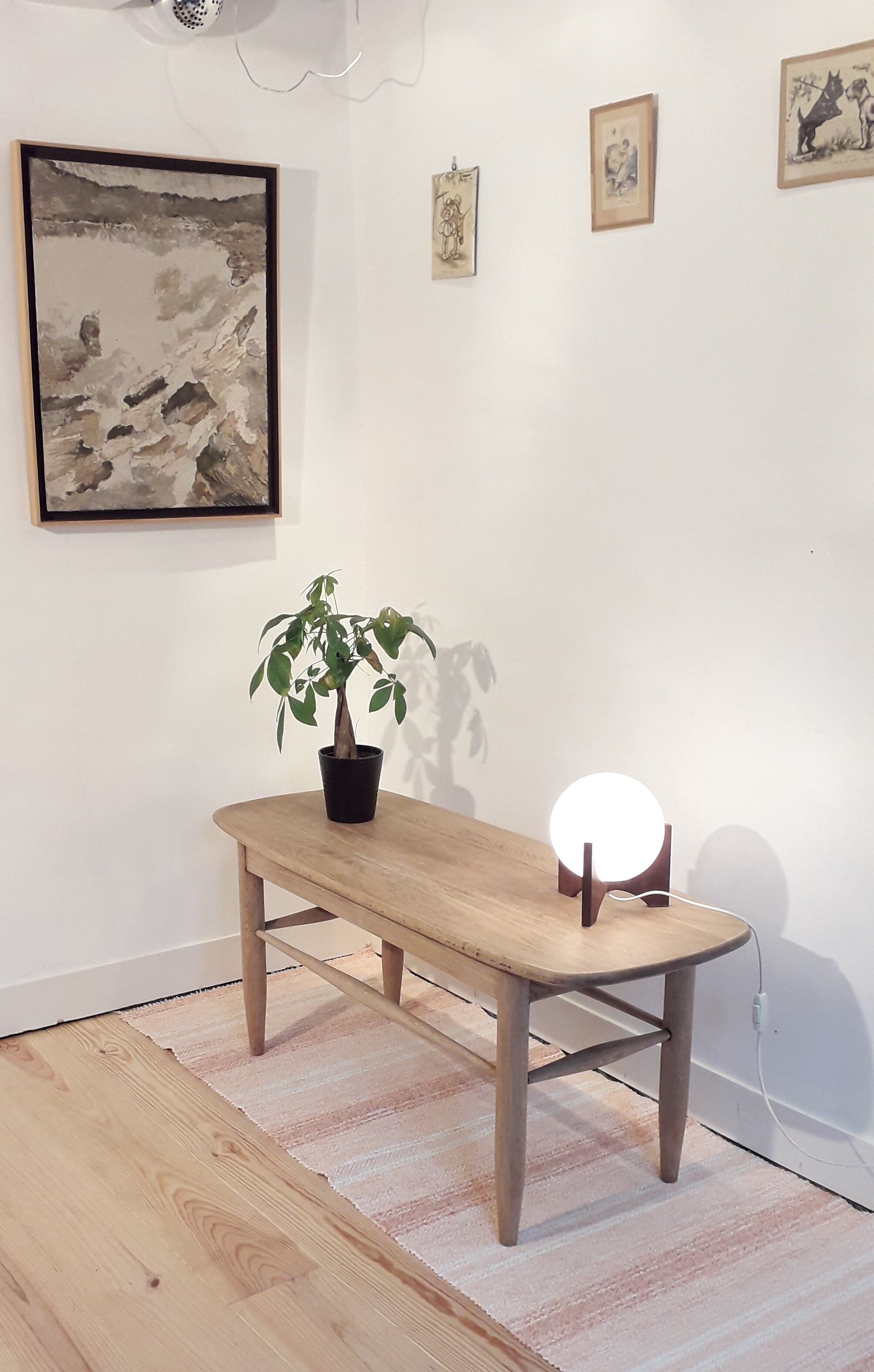 Solid oak coffee table
