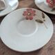 Saint-Amand Camelia – 6 hand-painted cups and saucers – 1950s/1960s