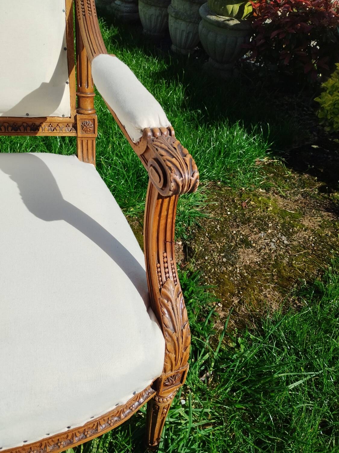 Pair of old Louis XVI style armchairs