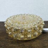 Amber bubble glass round ceiling light Philips 1960