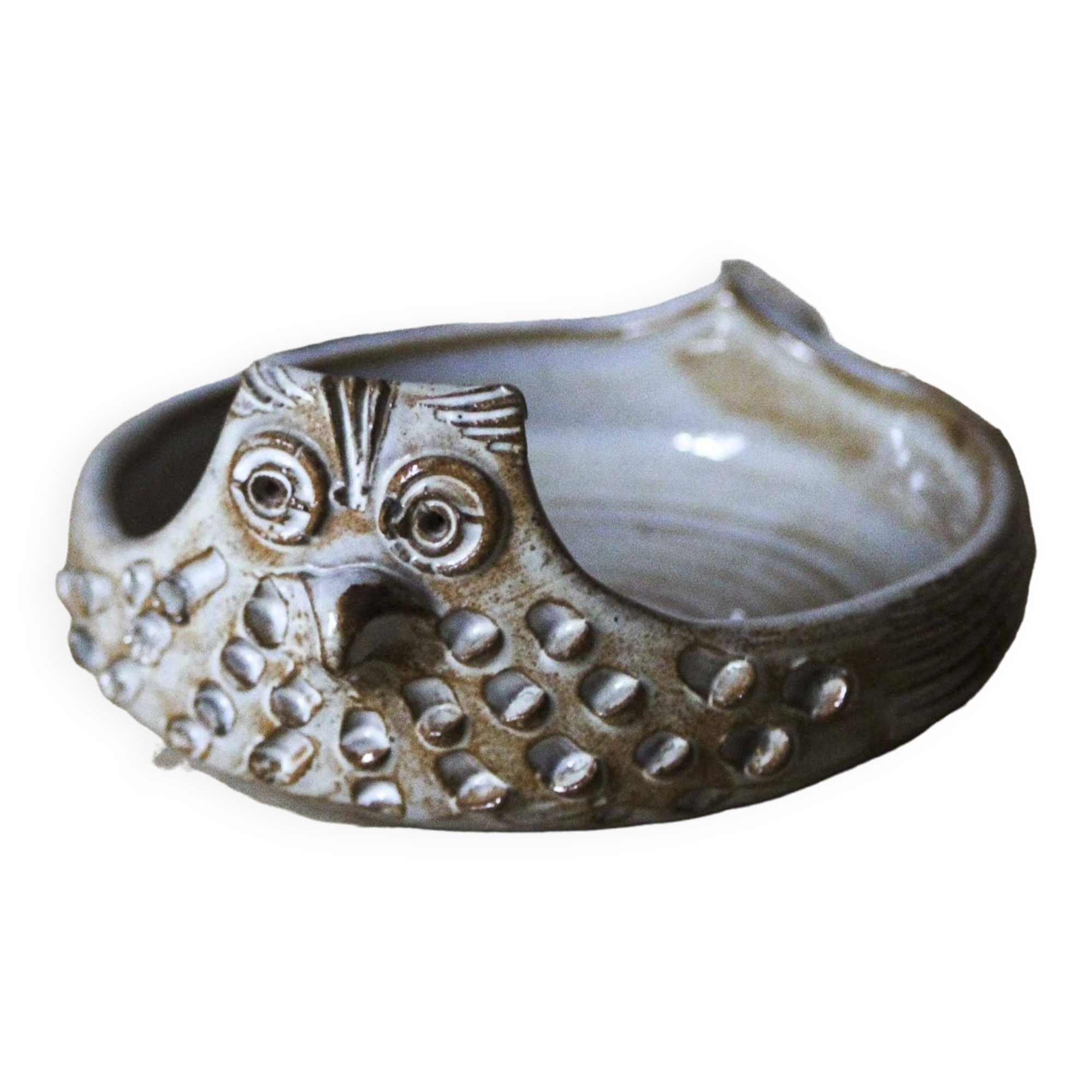 Empty ceramic owl pocket Jean-François Descombes Flayosc