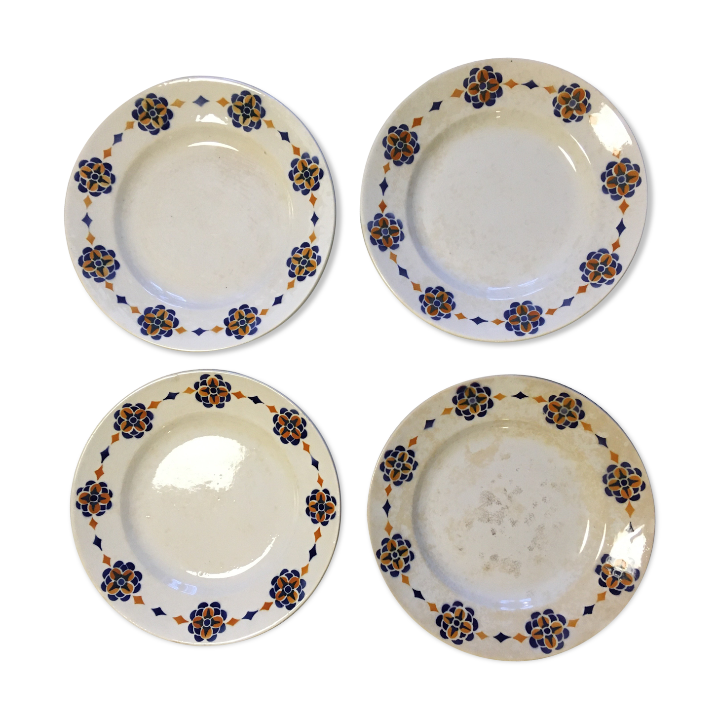 4 dinner plates Hamage & Moulin des Loups