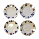 4 dinner plates Hamage & Moulin des Loups