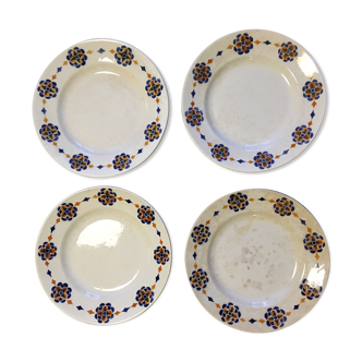 4 dinner plates Hamage & Moulin des Loups